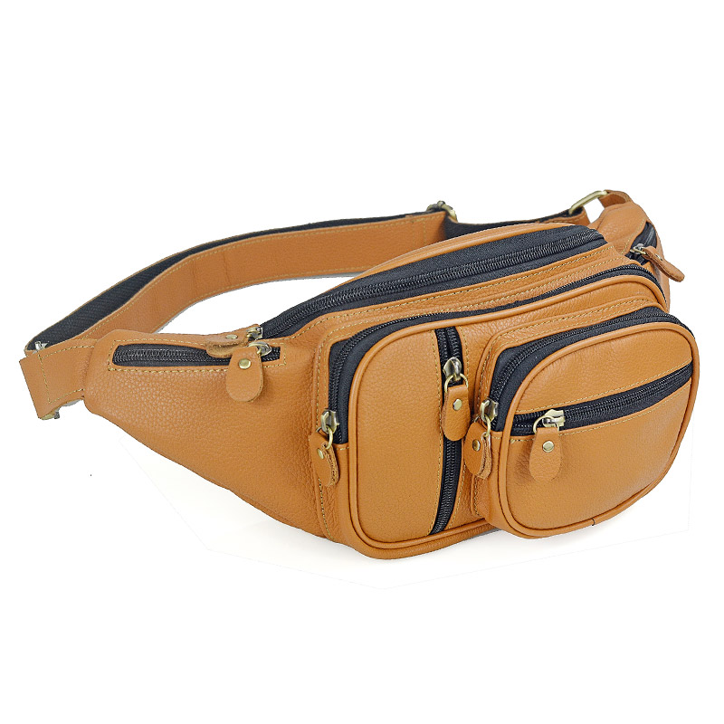 Saddle Bag Leather - حقائب خصر من الجلد الطبيعي للرجال