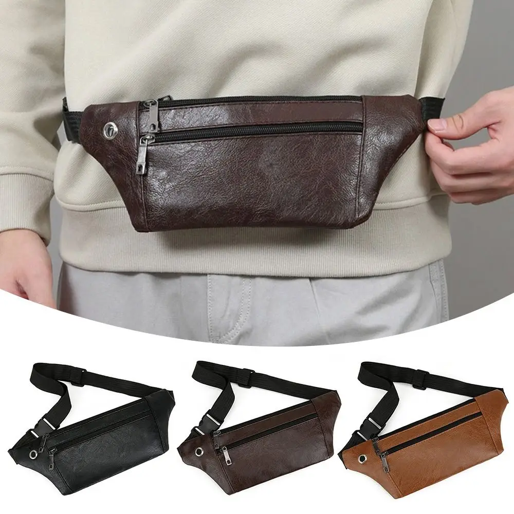 Saddle Bag Leather - حقيبة خصر أنيقة مقاومة للماء متعددة