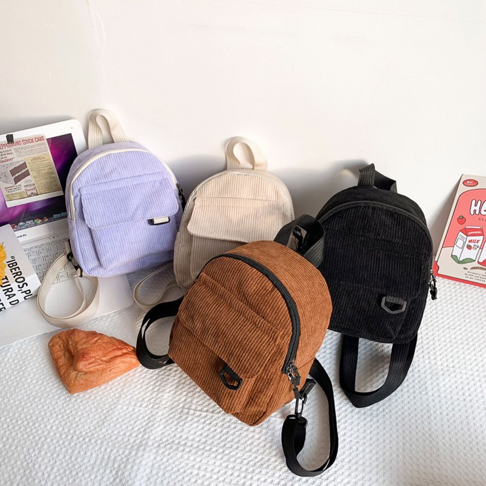 Mini Backpack Women - حقائب ظهر صغيرة للسفر بلون موحد،