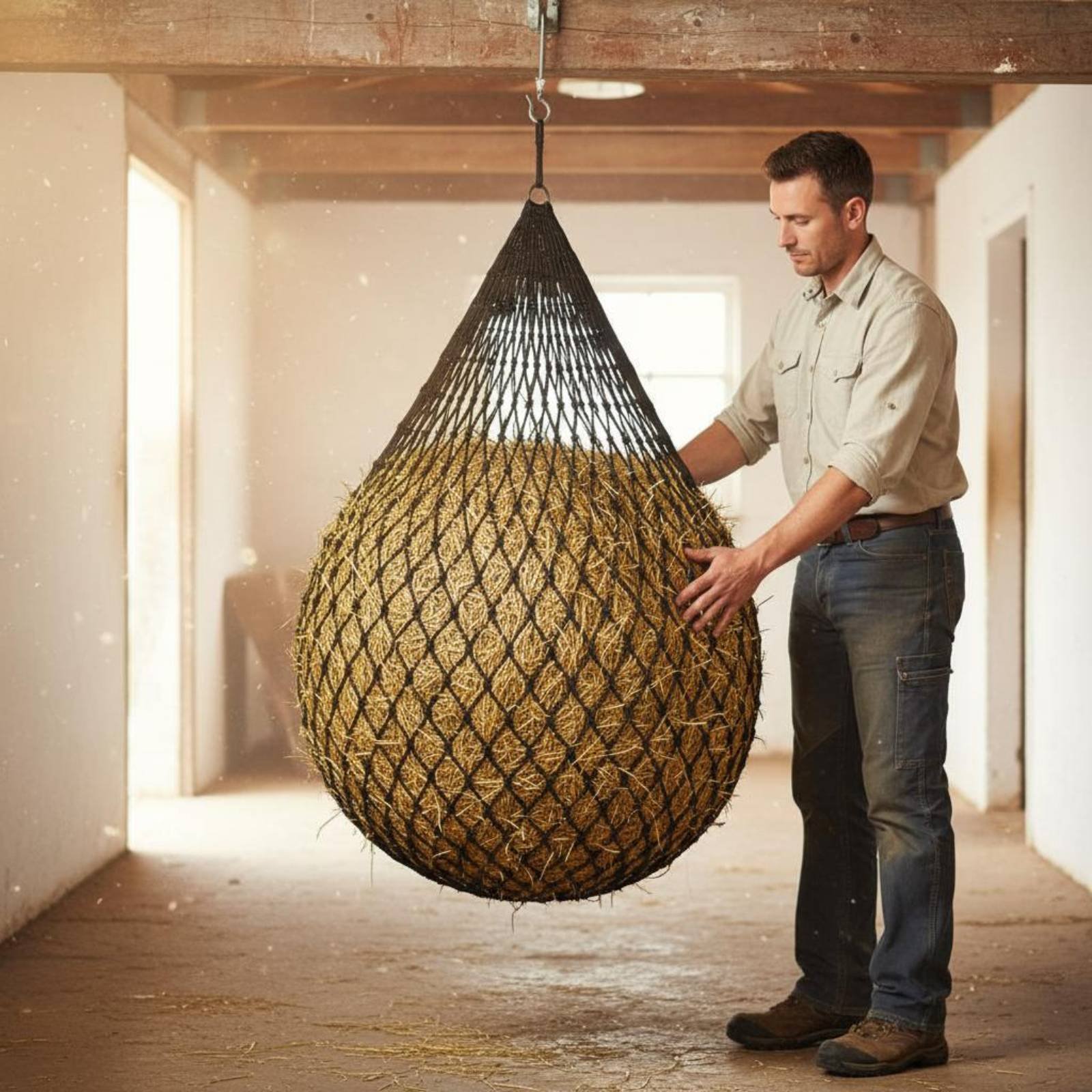 Mesh Net Bag - شبكة كبيرة لحمل القش سهلة التعبئة،