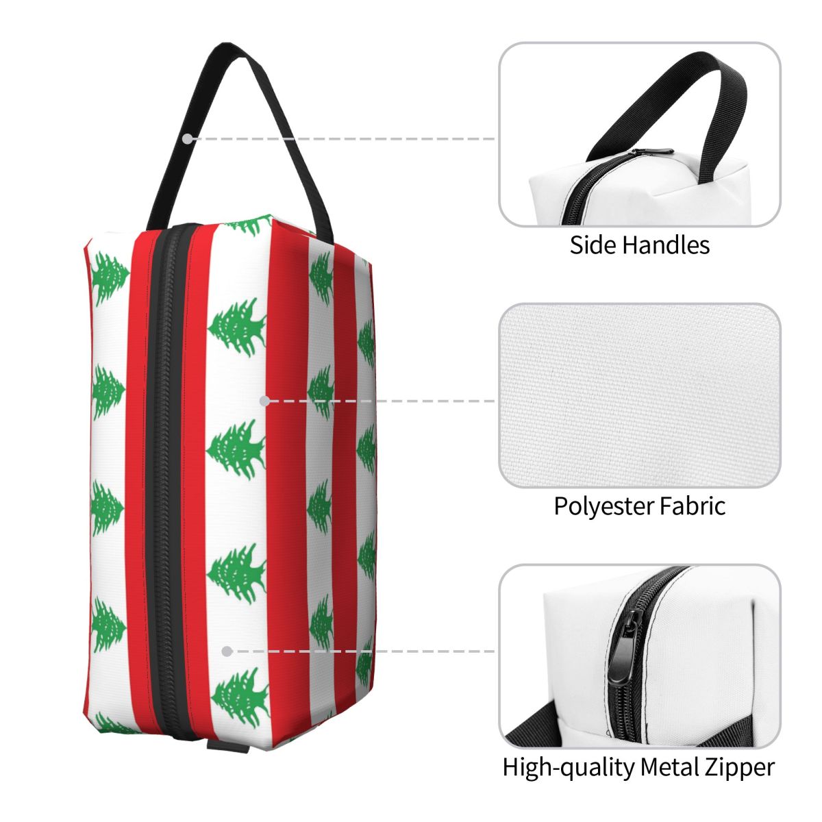 حقيبة مكياج بتصميم علم لبنان،  - مراجعة Women Bags Lebanon وسعره