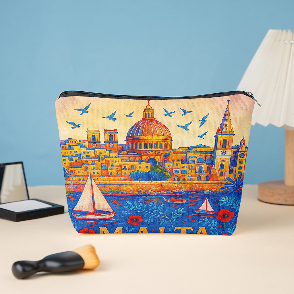 حقيبة مكياج بتصميم منظر طبيعي  - مراجعة Women Bags Malta وسعره
