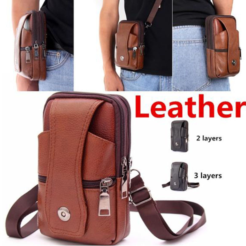 حقيبة خصر للرجال لحمل الهاتف ا - مراجعة Saddle Bag Leather وسعره