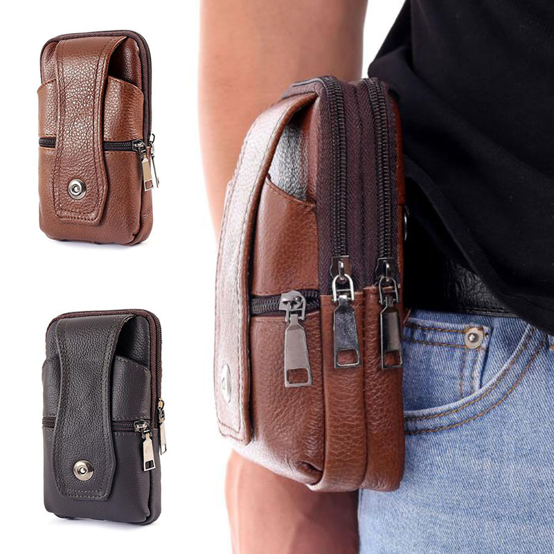 حقيبة خصر للرجال لحمل الهاتف ا - مراجعة Saddle Bag Leather وسعره