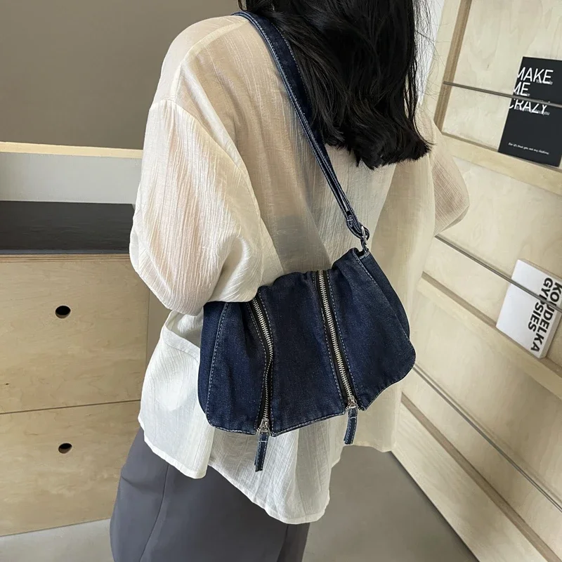 الصلبة سستة الدنيم حقيبة كتف م - مراجعة Women'S Bags New Look وسعره