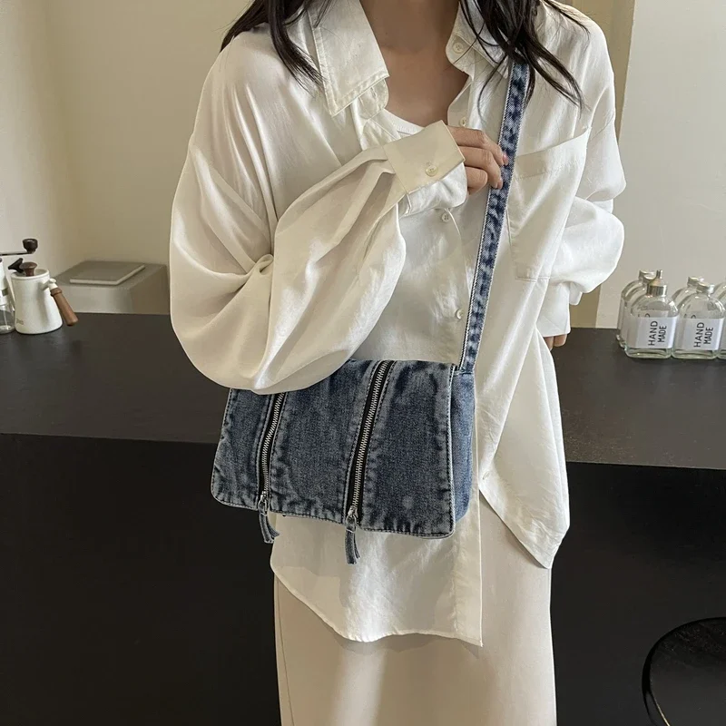 الصلبة سستة الدنيم حقيبة كتف م - مراجعة Women'S Bags New Look وسعره