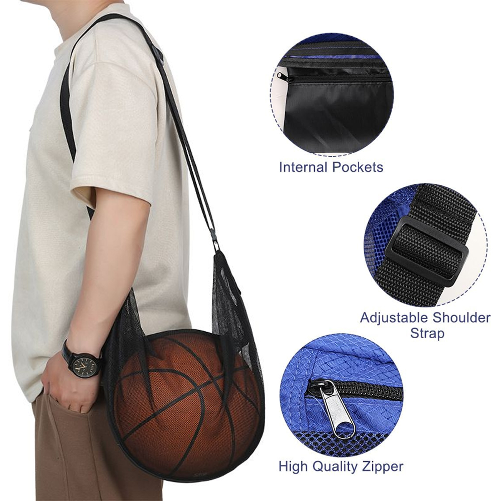 حقيبة كرة واحدة بحزام ورباط سح - مراجعة Mesh Net Bag وسعره