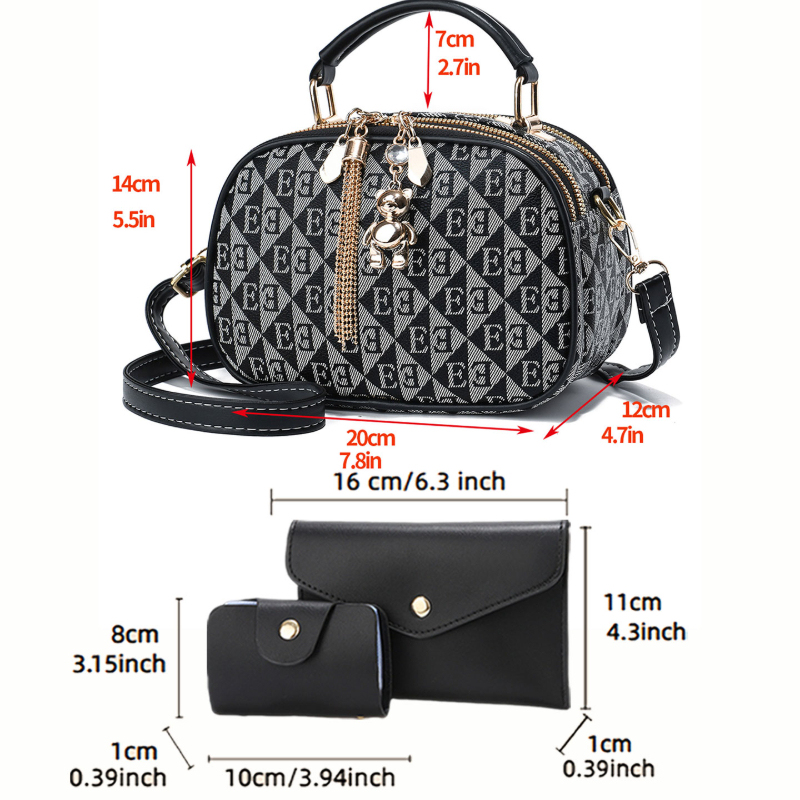 حقائب صغيرة مستديرة مطبوعة بثل - مراجعة Women Bags Crossbody وسعره