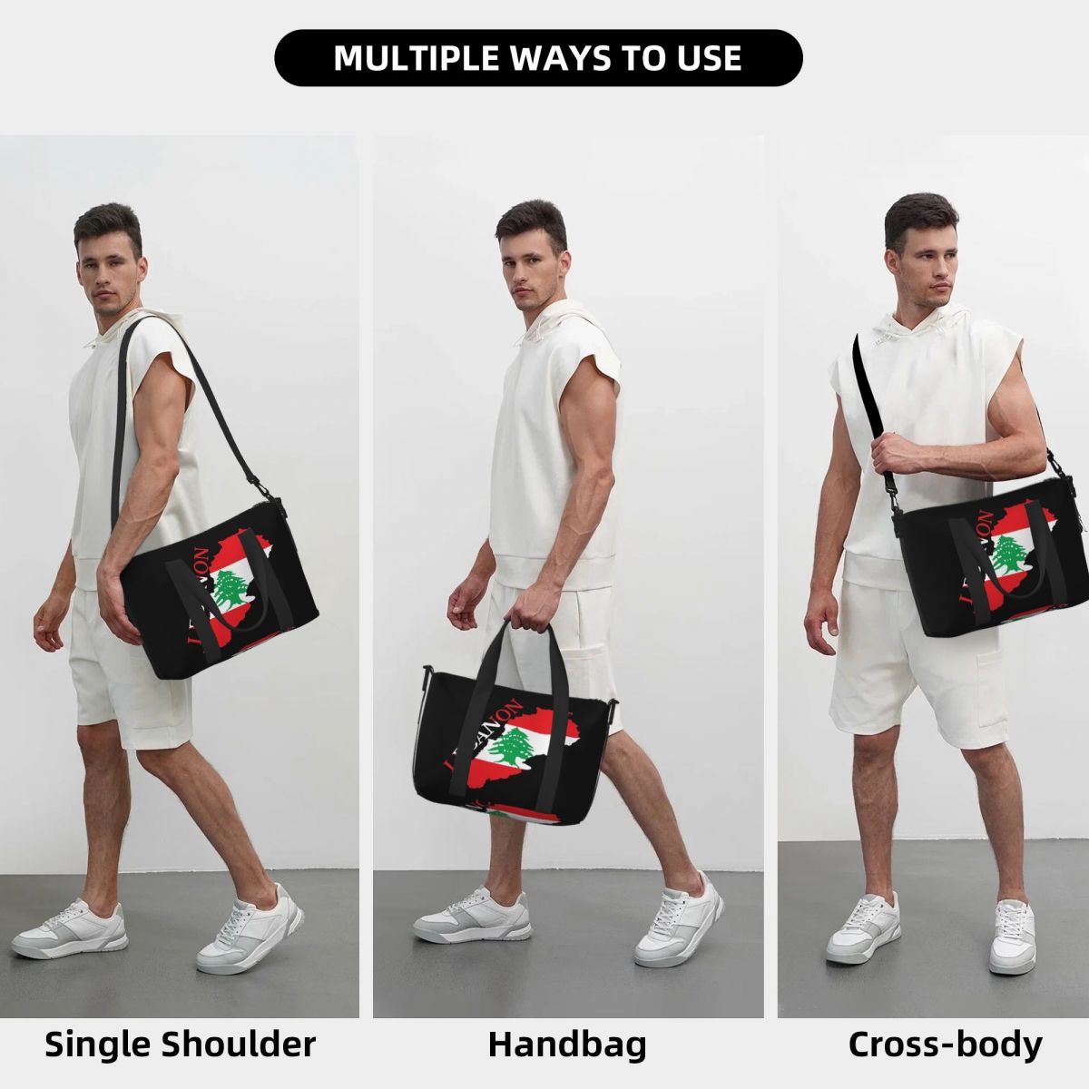مخصص لبنان العلم خريطة الشاطئ  - مراجعة Women Bags Lebanon وسعره