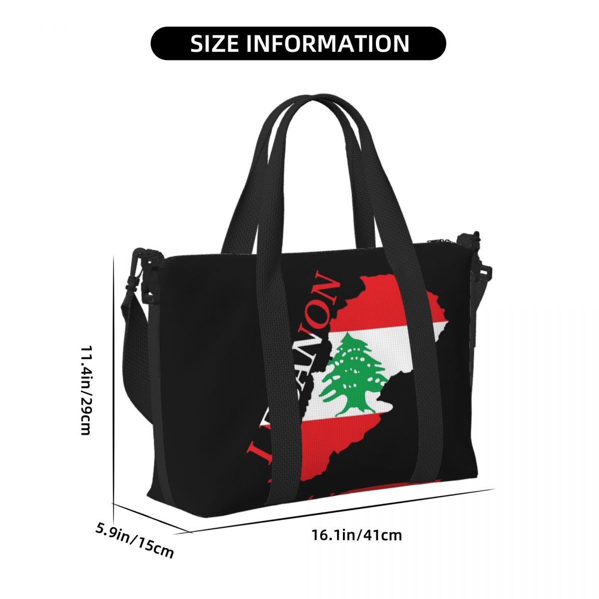 مخصص لبنان العلم خريطة الشاطئ  - مراجعة Women Bags Lebanon وسعره
