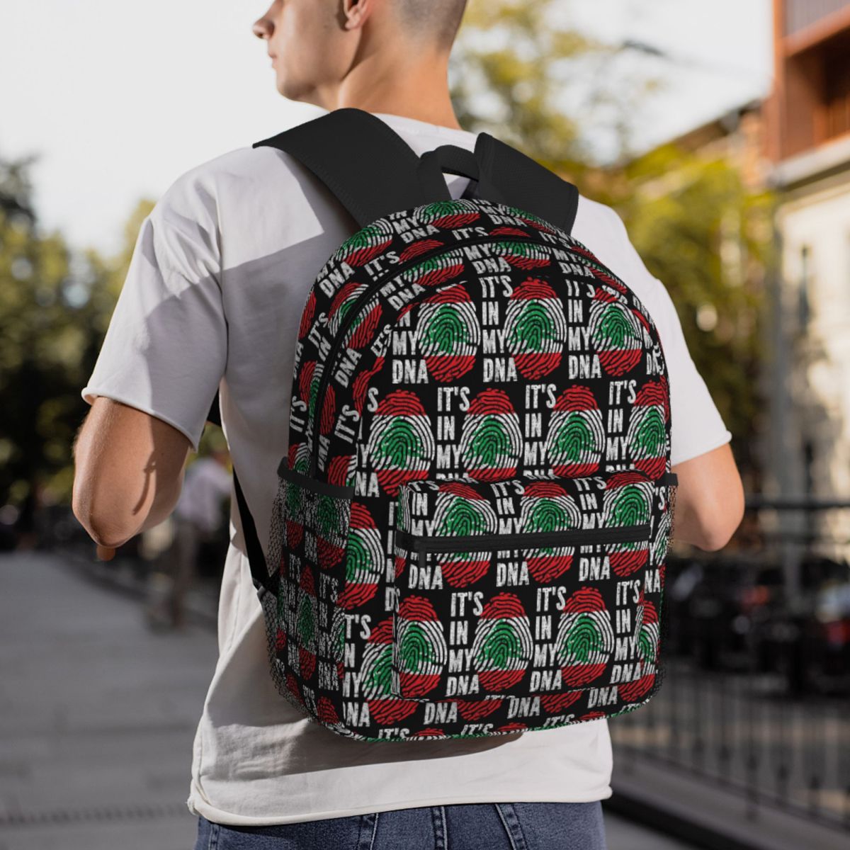 حقيبة ظهر بتصميم علم لبنان وتر - مراجعة Women Bags Lebanon وسعره