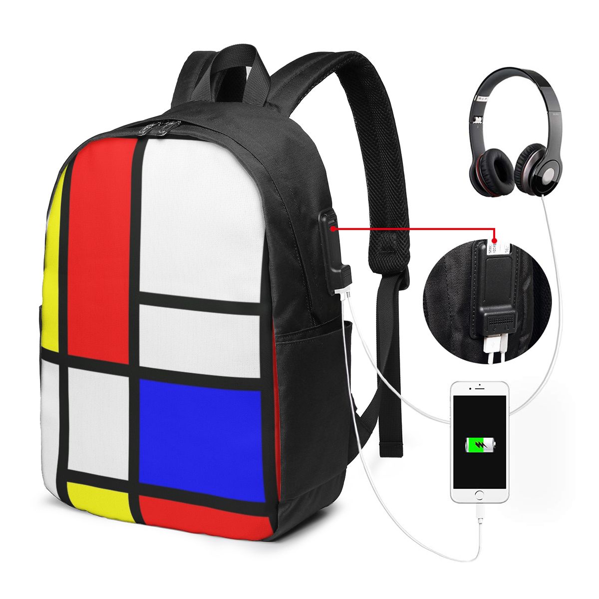 حقيبة ظهر من Piet Mondrian Com - مراجعة Women Bags For Women وسعره
