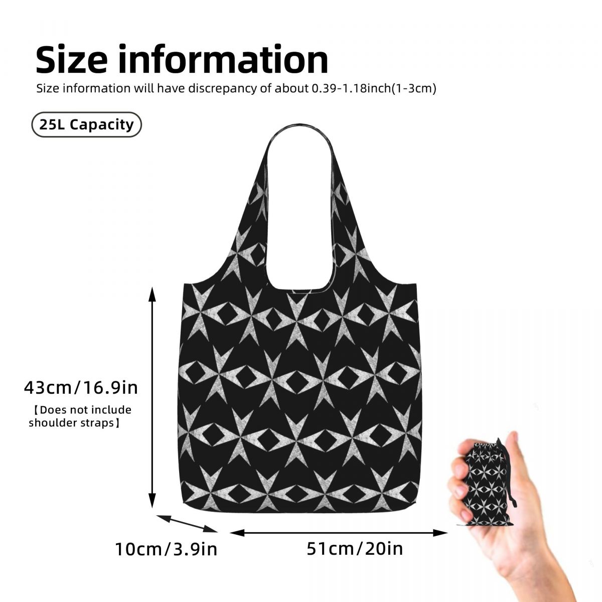 حقيبة تسوق قماشية كبيرة السعة  - مراجعة Women Bags Malta وسعره