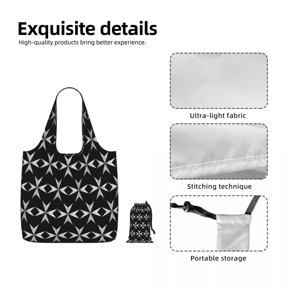 حقيبة تسوق قماشية كبيرة السعة  - مراجعة Women Bags Malta وسعره