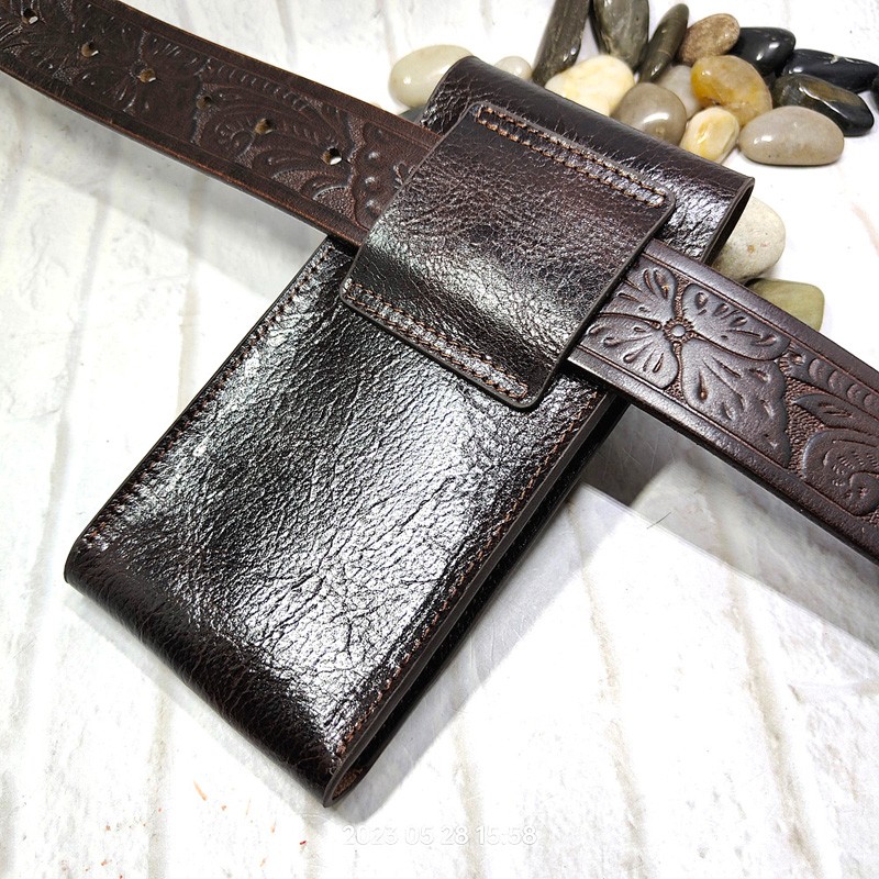 الهاتف المحمول الخصر حقيبة جلد - مراجعة Saddle Bag Leather وسعره