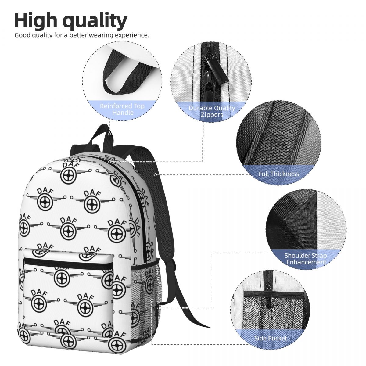 حقيبة ظهر بتصميم شعار شاحنة دا - مراجعة Women Bags Vector وسعره