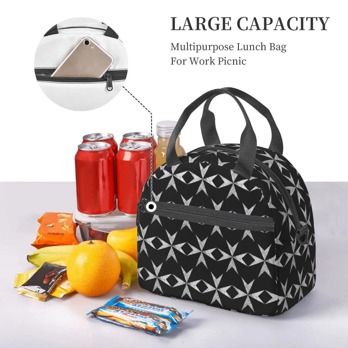 حقيبة غداء معزولة على شكل صليب - مراجعة Women Bags Malta وسعره