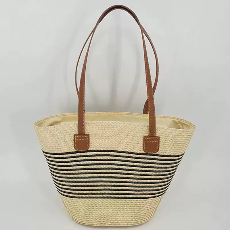 حقيبة يد نسائية من القش المخطط - مراجعة Women Bags Casual وسعره