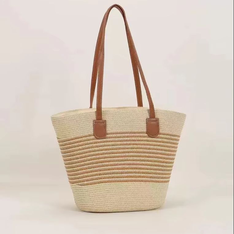 حقيبة يد نسائية من القش المخطط - مراجعة Women Bags Casual وسعره