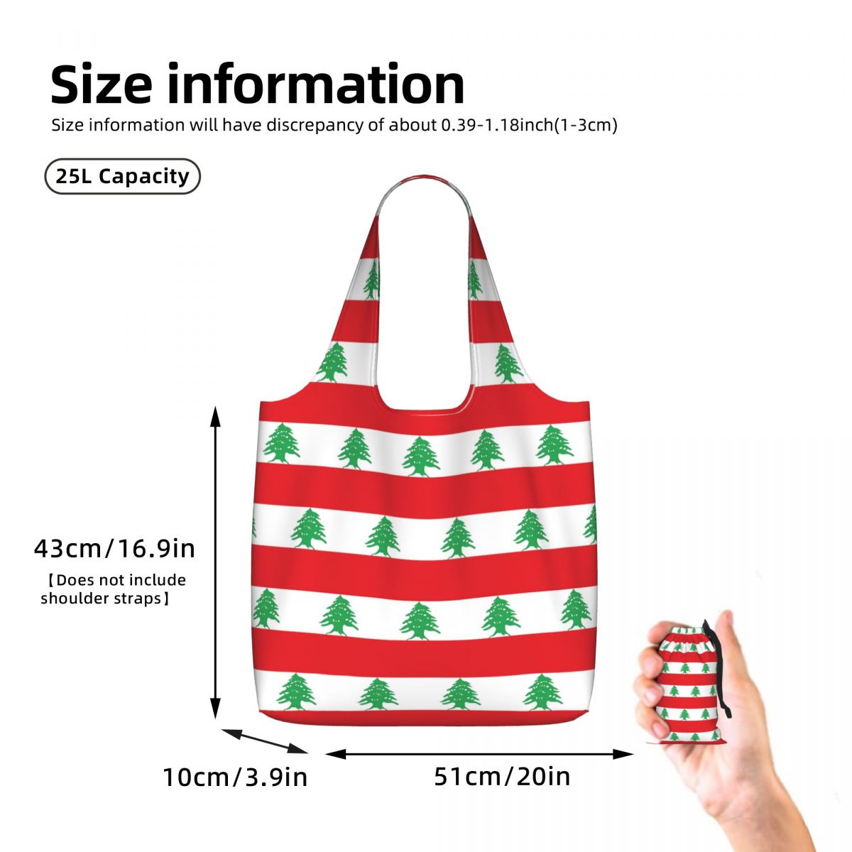 حقيبة تسوق قماشية كبيرة السعة  - مراجعة Women Bags Lebanon وسعره