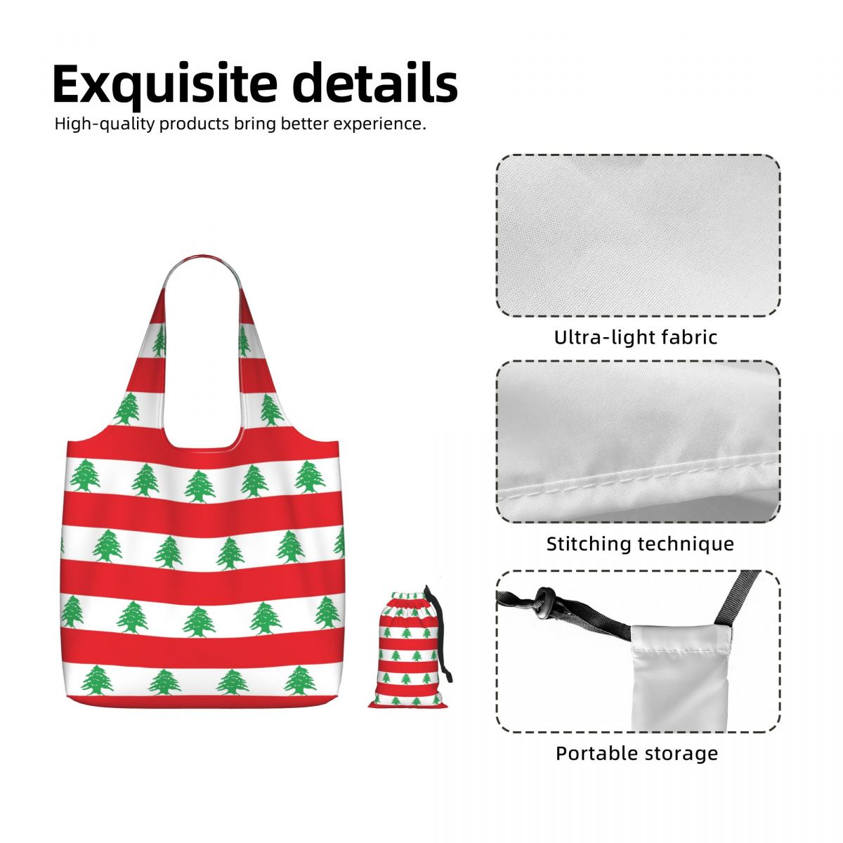 حقيبة تسوق قماشية كبيرة السعة  - مراجعة Women Bags Lebanon وسعره
