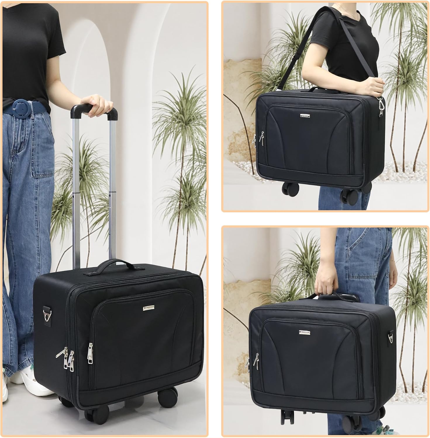 حقيبة مكياج كبيرة الحجم بعجلات - مراجعة Women Bags For Women وسعره