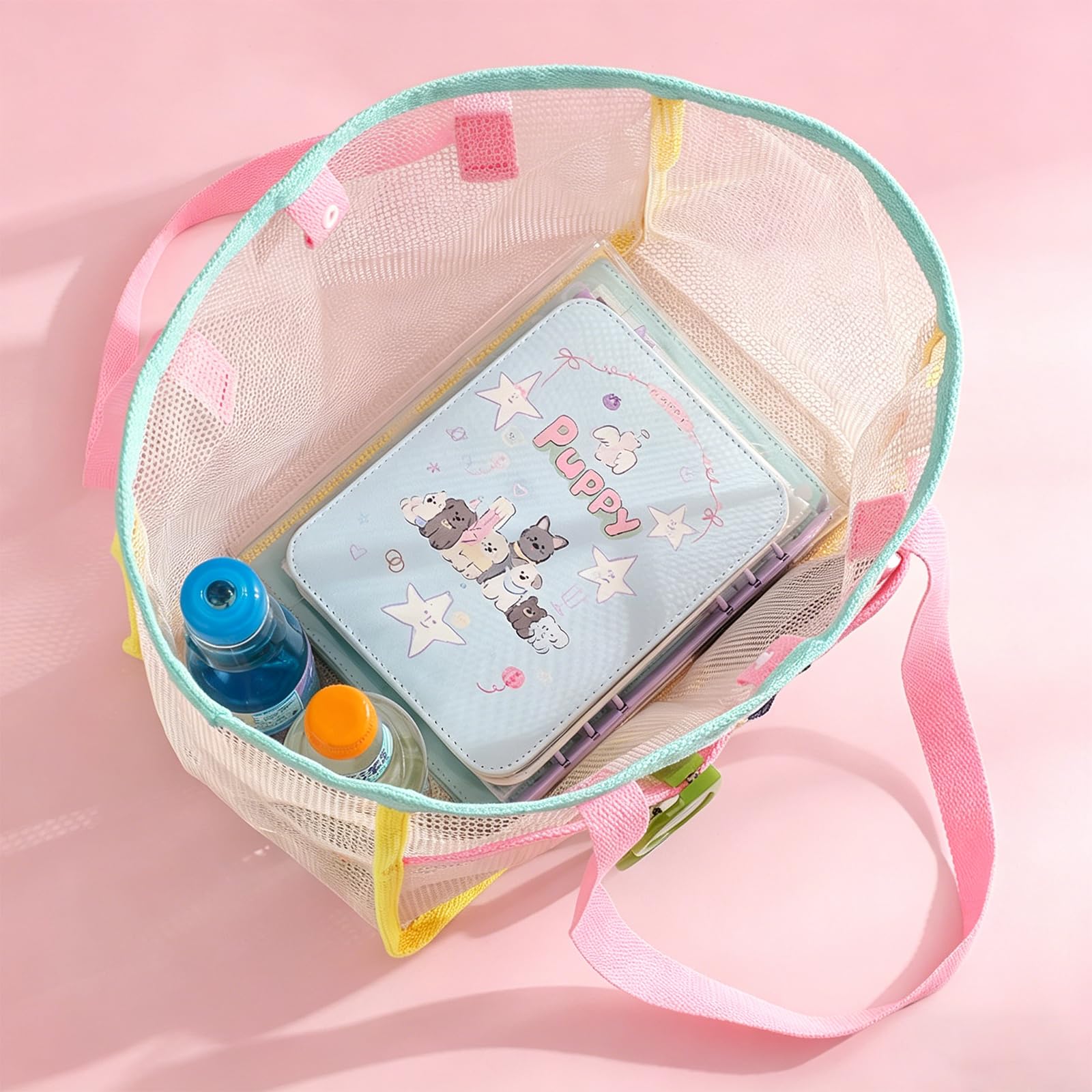 حقائب شاطئ نسائية ملونة قابلة  - مراجعة Mesh Net Bag وسعره