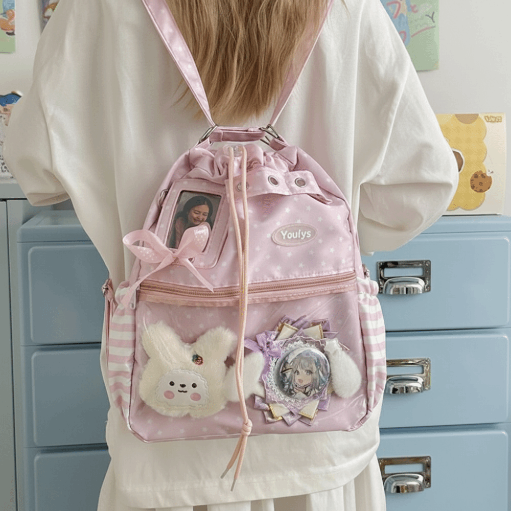حقيبة ظهر إيتا بنمط منقط لطيف  - مراجعة Mini Backpack Women وسعره