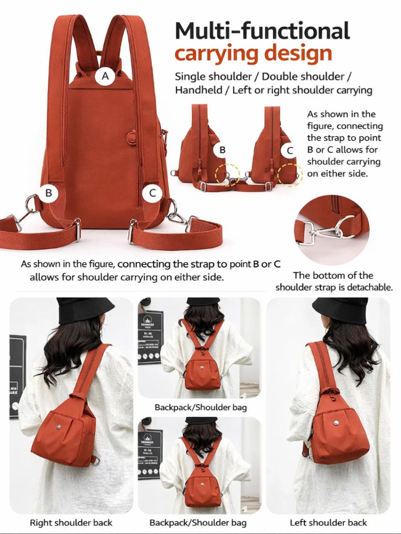 حقيبة ظهر نسائية صغيرة خفيفة ا - مراجعة Mini Backpack Women وسعره