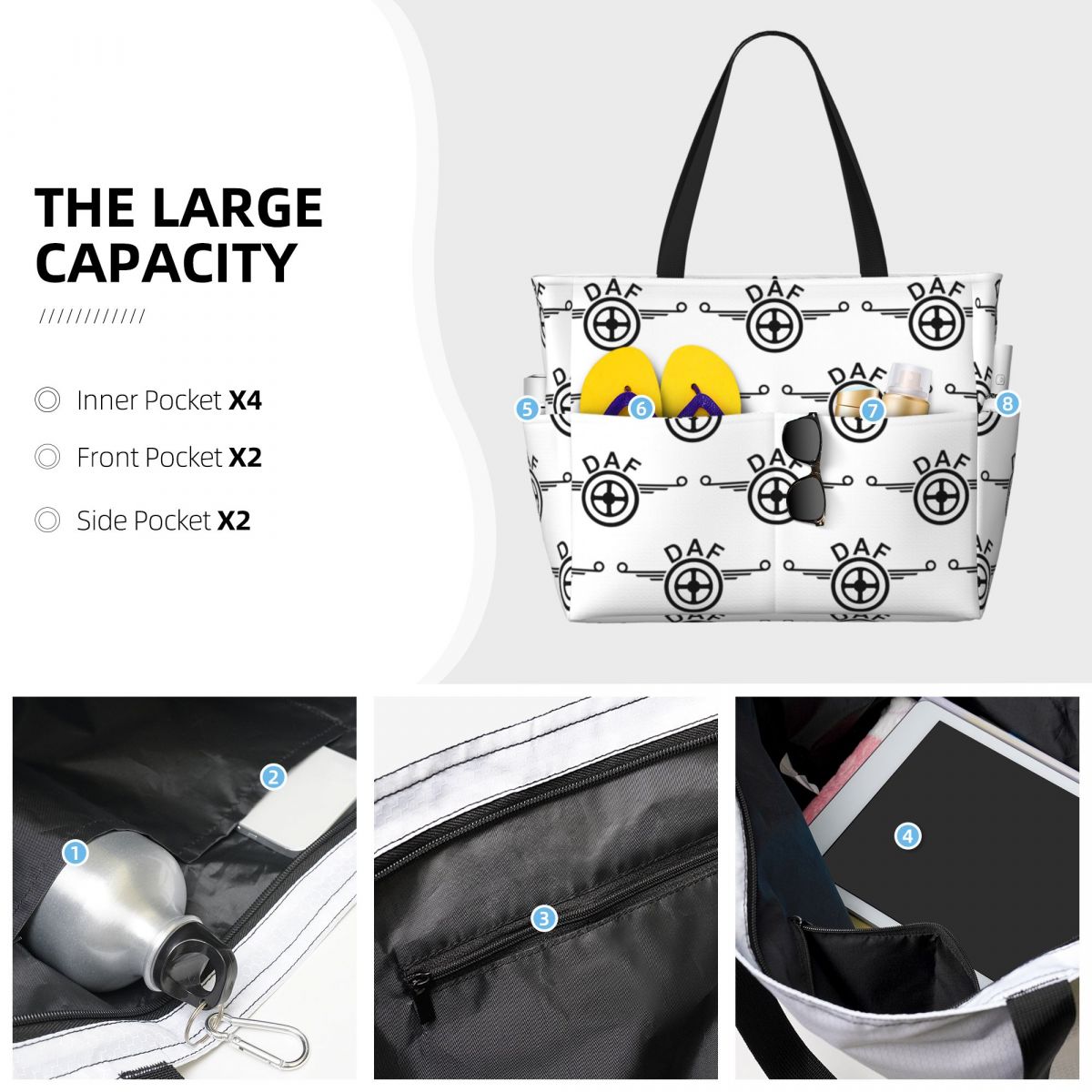 حقيبة شاطئية كبيرة بتصميم شعار - مراجعة Women Bags Vector وسعره