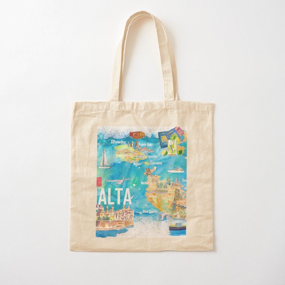 خريطة سياحية مصورة لجزيرة مالط - مراجعة Women Bags Malta وسعره